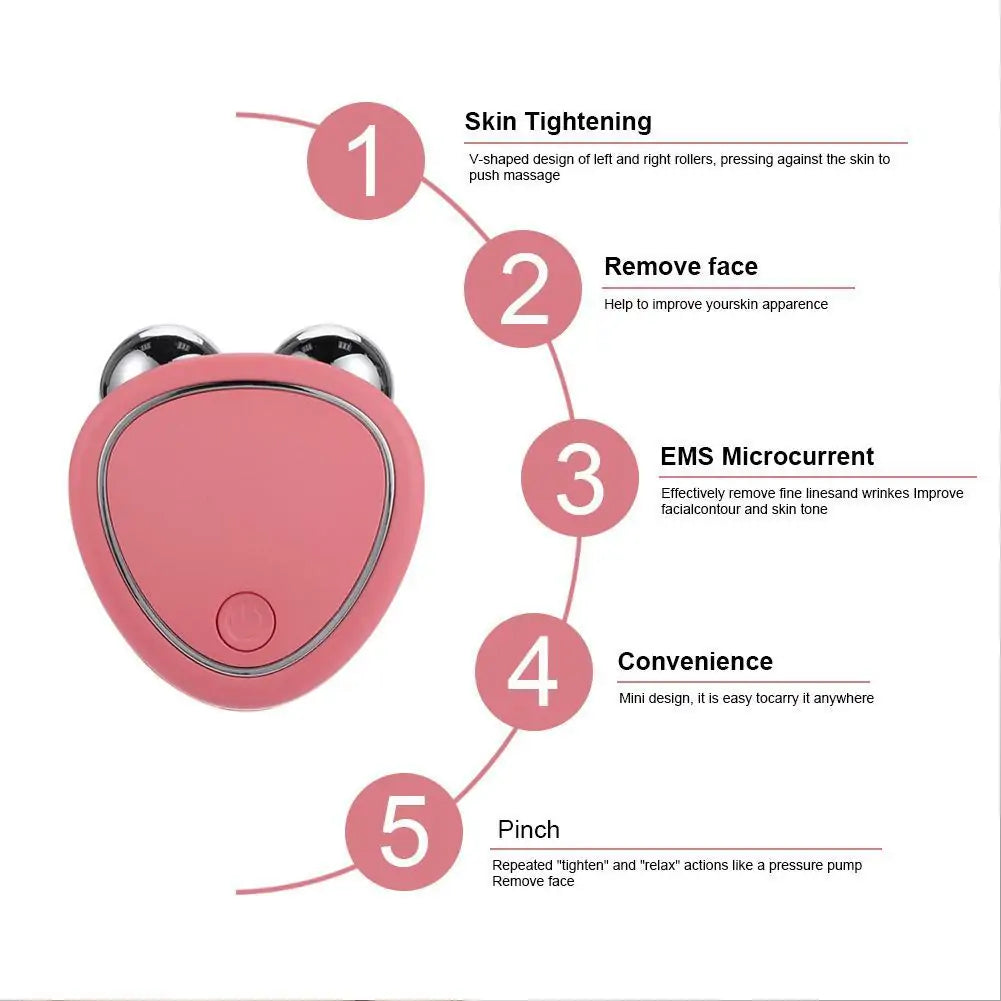 EMS Massager Microcurrent Face Lift Machine Roller